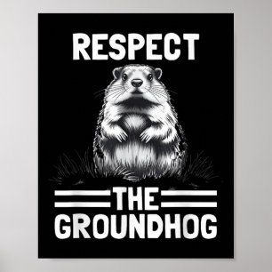 Poster Respectez La Marmotte De Terre Fête La Journée De