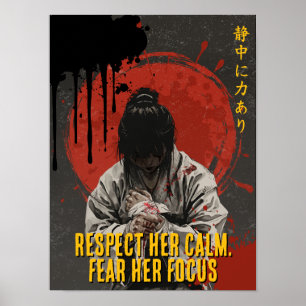 Poster Respectez son calme, craignez sa concentration Fil