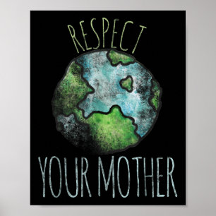 Poster Respectez votre Jour des terres Chemise Mère Tee -