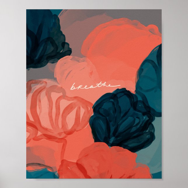Poster "Respire" Floral Abstrait (Devant)