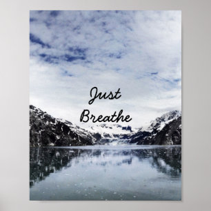 Poster "Respirez juste." Citation d'Inpirational