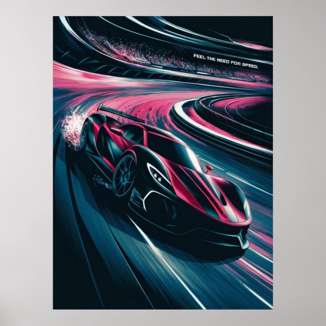 Poster Ressentez le besoin de vitesse (Devant)