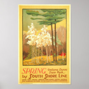 Poster Ressort en parc d'état de dunes de l'Indiana