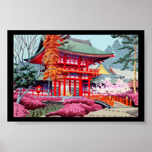 Poster Ressort rouge japonais frais Asano Takeji de