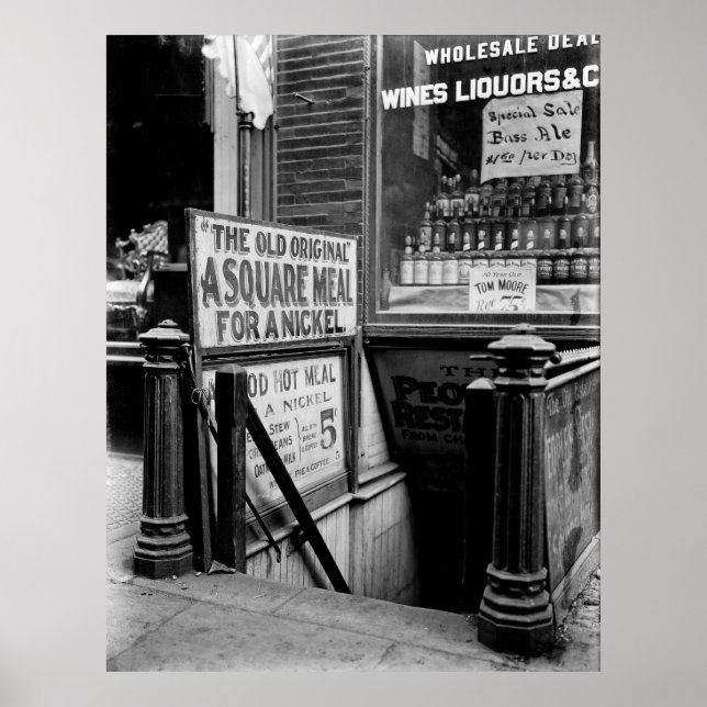 POSTER RESTAURANT BOWERY À 5 % (Devant)