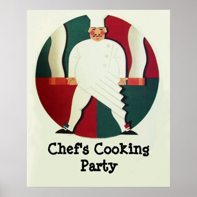 Poster RESTAURANT CUISINE DU CHEF PARTI culinaire (Devant)