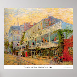 Poster Restaurant de la Sirene chez Asnieres par Van Gogh