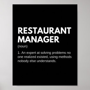 Poster Restaurant Manager Funny Definition