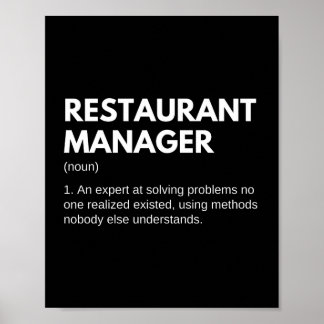 Poster Restaurant Manager Funny Definition
