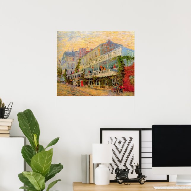 Poster Restaurant Sirene, Asnières par Vincent van Gogh (Bureau à domicile)