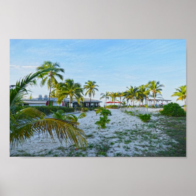 Poster Restaurant tropical aux Bahamas (Devant)