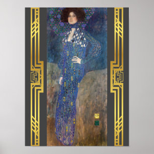 Poster Restauration de Klimt Emilie Floge Art Nouveau Pei