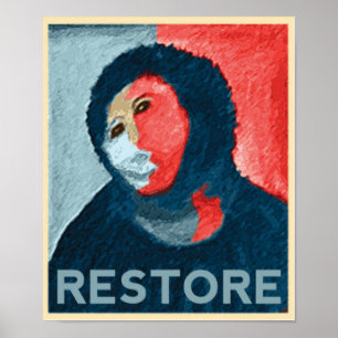 Poster RESTAURER - Support Espagnol Lady Art Restoration