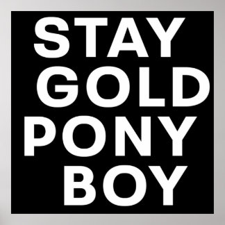 POSTER RESTE GARÇON GOLD PONY
