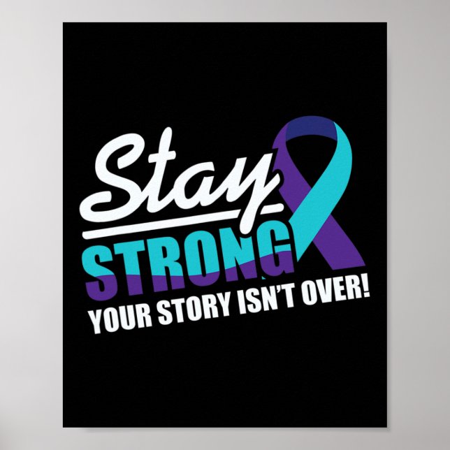 Poster Rester forte Sensibilisation au suicide Santé ment (Devant)