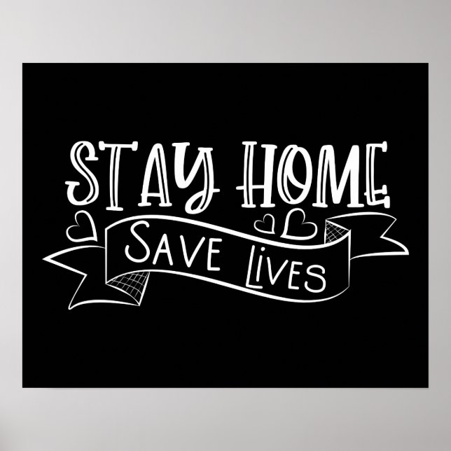 Poster Restez à domicile | Sauver des vies (Devant)