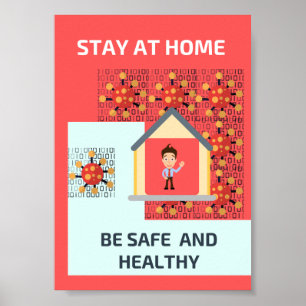 Poster Restez à la maison