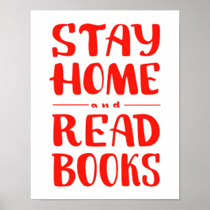 Poster Restez à la maison et lisez des livres