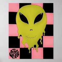 Restez bizarre Trippy Alien Wall Art