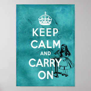 Poster Restez Calme Alice