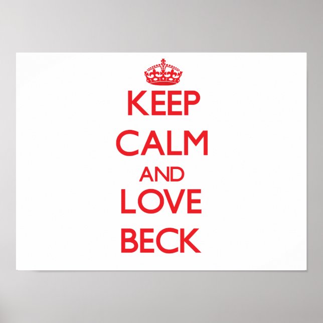 Poster Restez calme et aimez Beck (Devant)