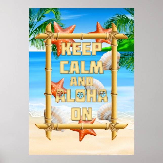 Poster Restez Calme Et Aloha (Devant)