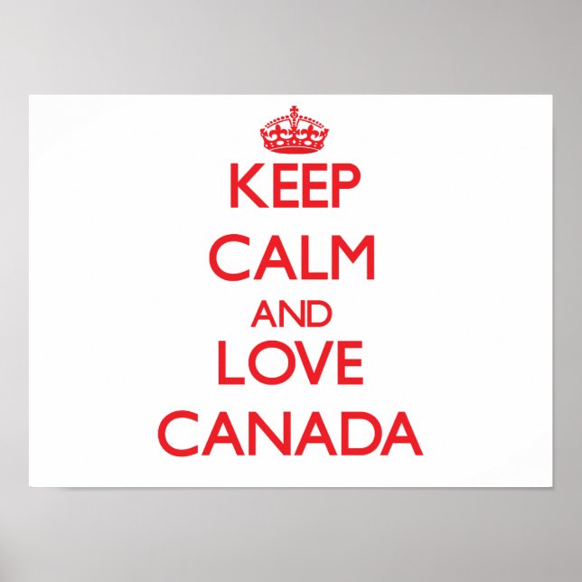Poster Restez calme et amoureux Canada (Devant)
