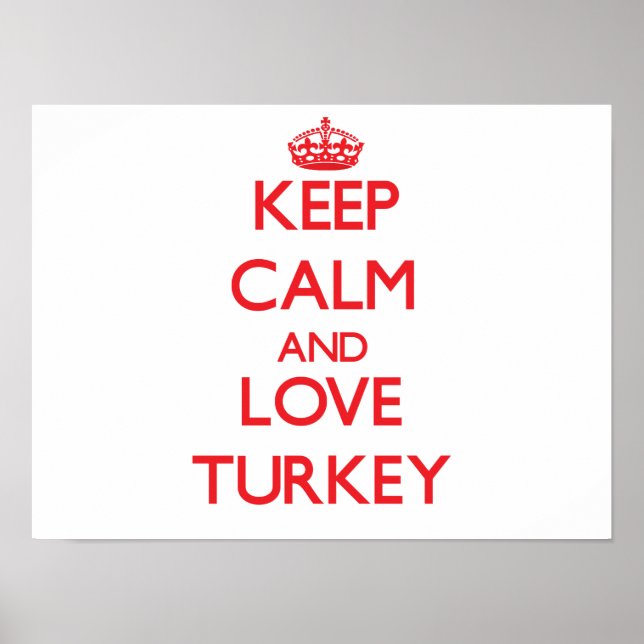 Poster Restez calme et amoureux Turquie (Devant)