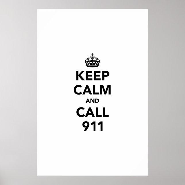Poster Restez calme et appelez le 911 (Devant)