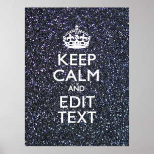 Poster Restez calme et ayez votre texte à minuit