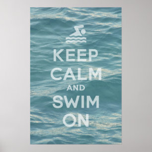 Poster Restez Calme Et Baignez Sur L'Affiche
