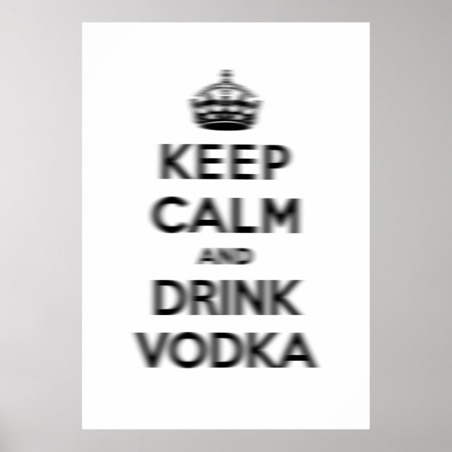 Poster Restez calme et buvez de la vodka (Devant)