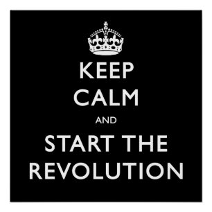 Poster Restez Calme Et Commencez La Révolution