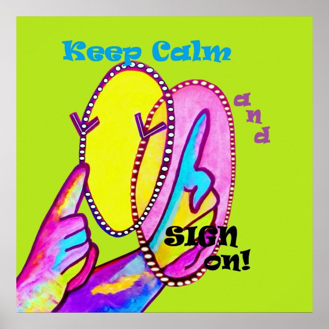 Poster Restez calme et connectez-vous ! (Devant)