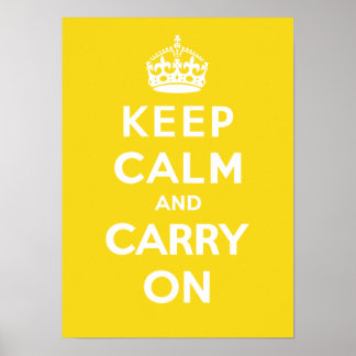 Poster Restez calme et continuez à fonctionner sur SUNSHI