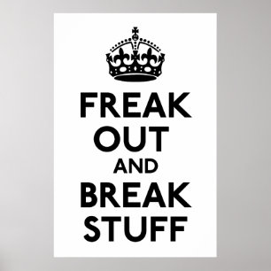 Poster Restez calme et continuez à imprimer votre parodie