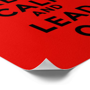 Poster Restez calme et dirigez-vous sur l'affiche