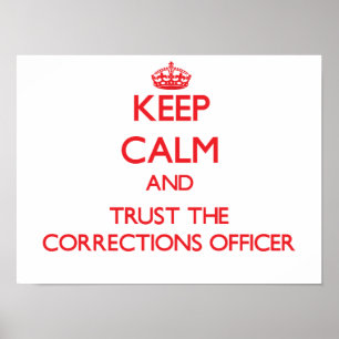 Poster Restez calme et faites confiance à l'agent correct