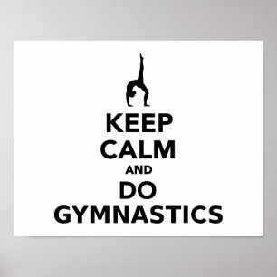 Poster Restez calme et faites Gymnastique