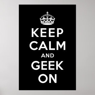 Poster Restez calme et Geek