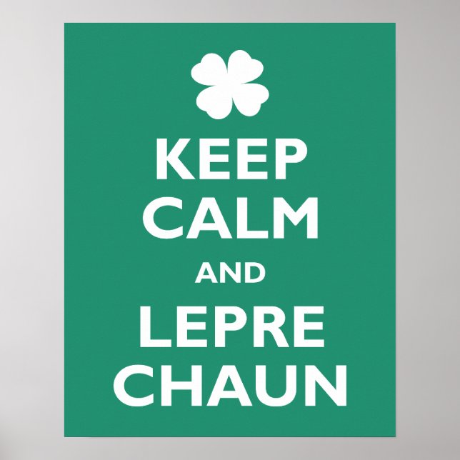 Poster Restez calme et Leprechaun (Devant)