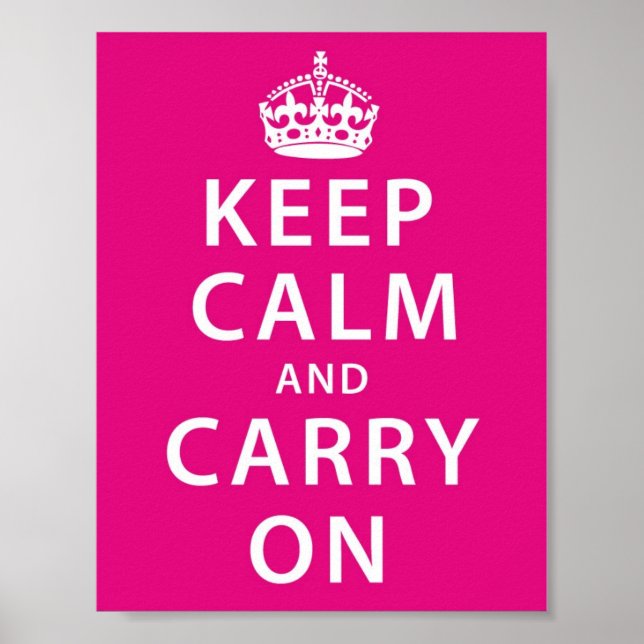 Poster Restez calme et poursuivez (Devant)