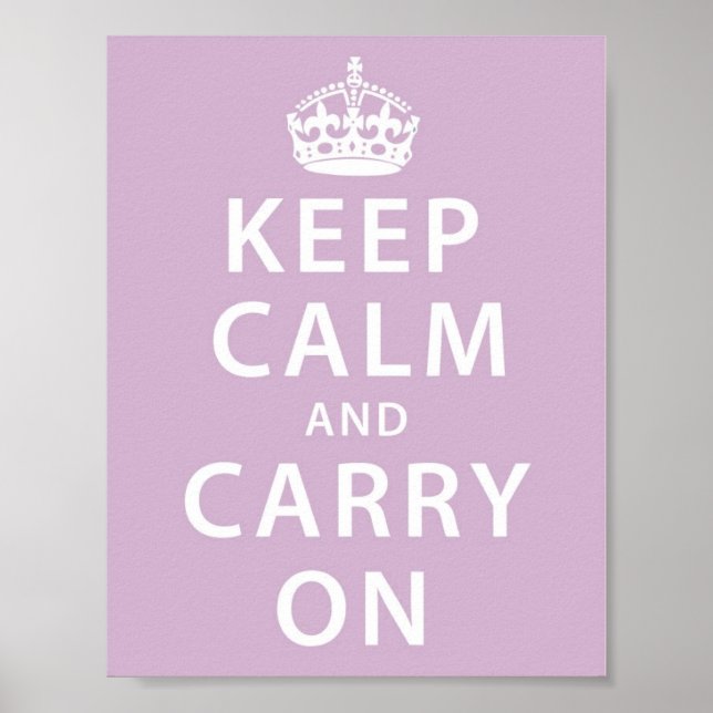 Poster Restez calme et poursuivez (Devant)