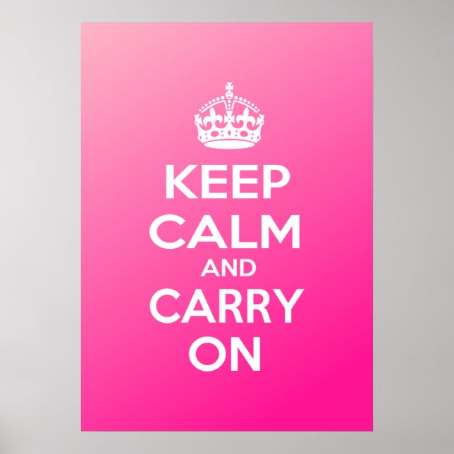Poster Restez calme et poursuivez (Devant)