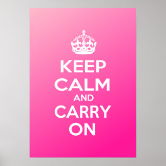 Poster Restez calme et poursuivez