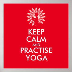 Poster Restez calme et pratiquez le yoga