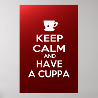 Poster Restez calme et prenez un cuppa
