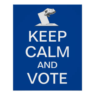 Poster Restez calme et votez 2026