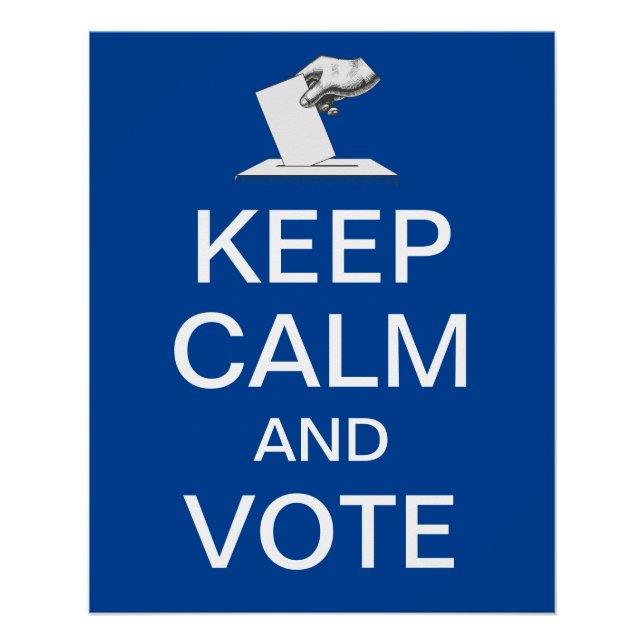 Poster Restez calme et votez 2026 (Devant)