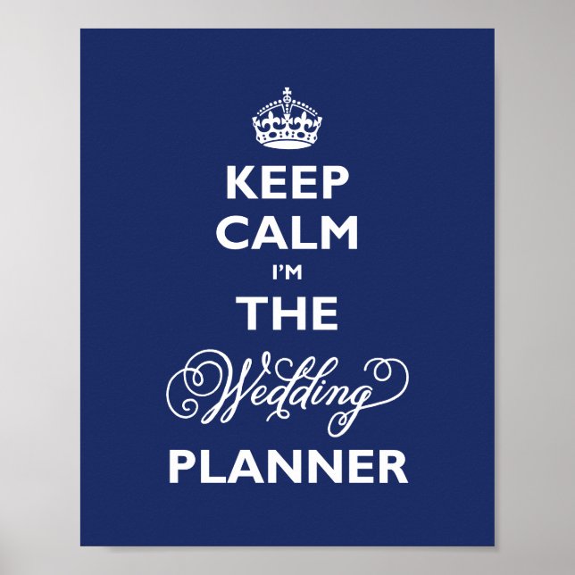 Poster Restez Calme Je Suis Le Planificateur De Mariage B (Devant)